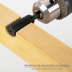 Fresa Rotativa Para Madera Cilindrica Ø 15 mm, Para Taladro / Fresadora