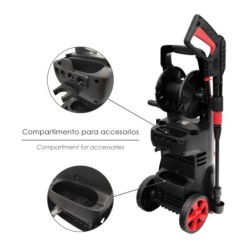 Hidrolimpiadora Alta Presión 180 Bares 2,400 Watt, Con Accesorios 390 Litros / Hora, Limpiadora de Agua Con Deposito Detergente