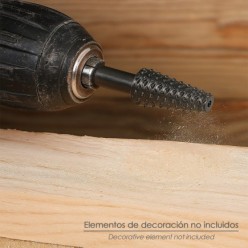 Fresa Rotativa Para Madera Conica Ø 6 a 15 mm, Para Taladro / Fresadora