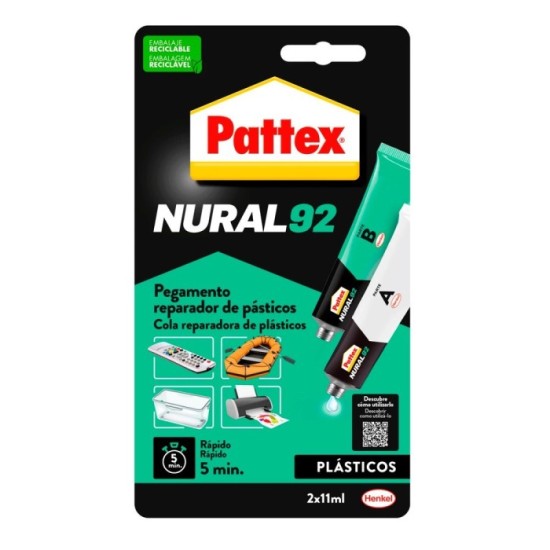 Nural 92 Transparente 22 ml (2 Tubos 11+11 ml) al por Mayor | Almacén de Ferretería