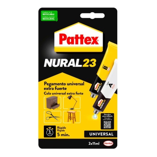 Nural 23 Transparente 22 ml (2 Tubos 11+11 ml) al por Mayor | Almacén de Ferretería