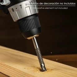 Fresa Rotativa Para Madera Espigada Ø 6 x 90 mm, Para Taladro / Fresadora