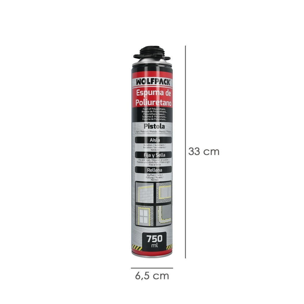 Espuma Poliuretano 750 Ml, Para Pistola Entry al por Mayor | Almacén de Ferretería