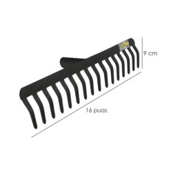 Rastrillo Sin Mango 16 Puas de 5 mm, Uso  Agricola
