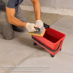 Cubeta Alicatador 24 Litros Con Ruedas