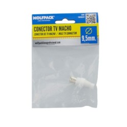 Conector TV Macho Recto 9,5 mm,