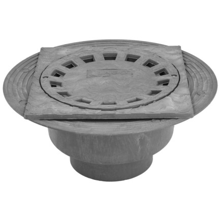 Caldereta Sifonica Pvc Horizontal 250x250 mm, Salida Ø 90 - 110 mm,