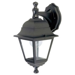 Farol Jardin Soporte Alto Negro,
