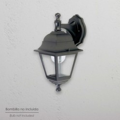 Farol Jardin Soporte Alto Negro,