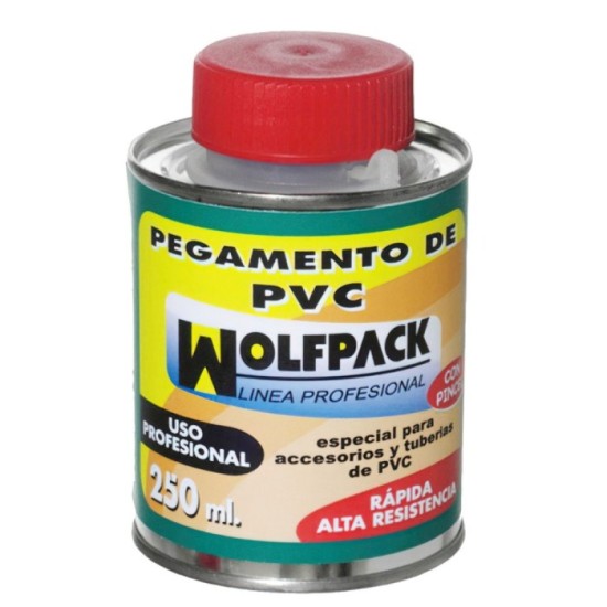 Pegamento PVC  Wolfpack  Con Pincel   250 ml, al por Mayor | Almacén de Ferretería