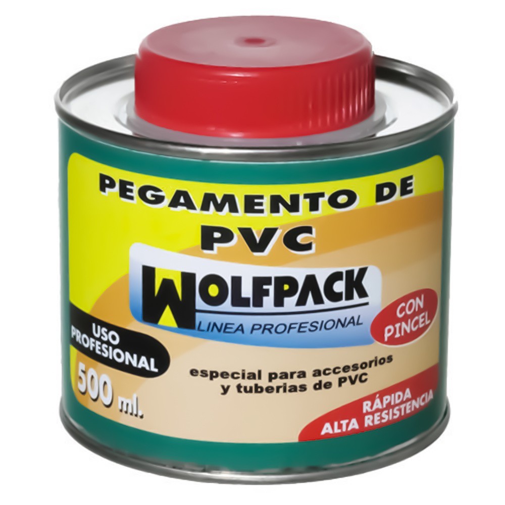Pegamento Pvc  Wolfpack  Con Pincel 500 ml, al por Mayor | Almacén de Ferretería