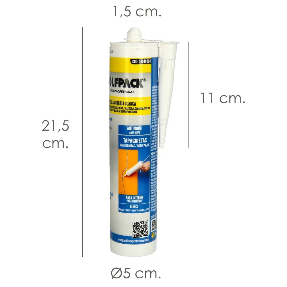 Masilla Acrilica Blanca 280 cm³, al por Mayor | Almacén de Ferretería