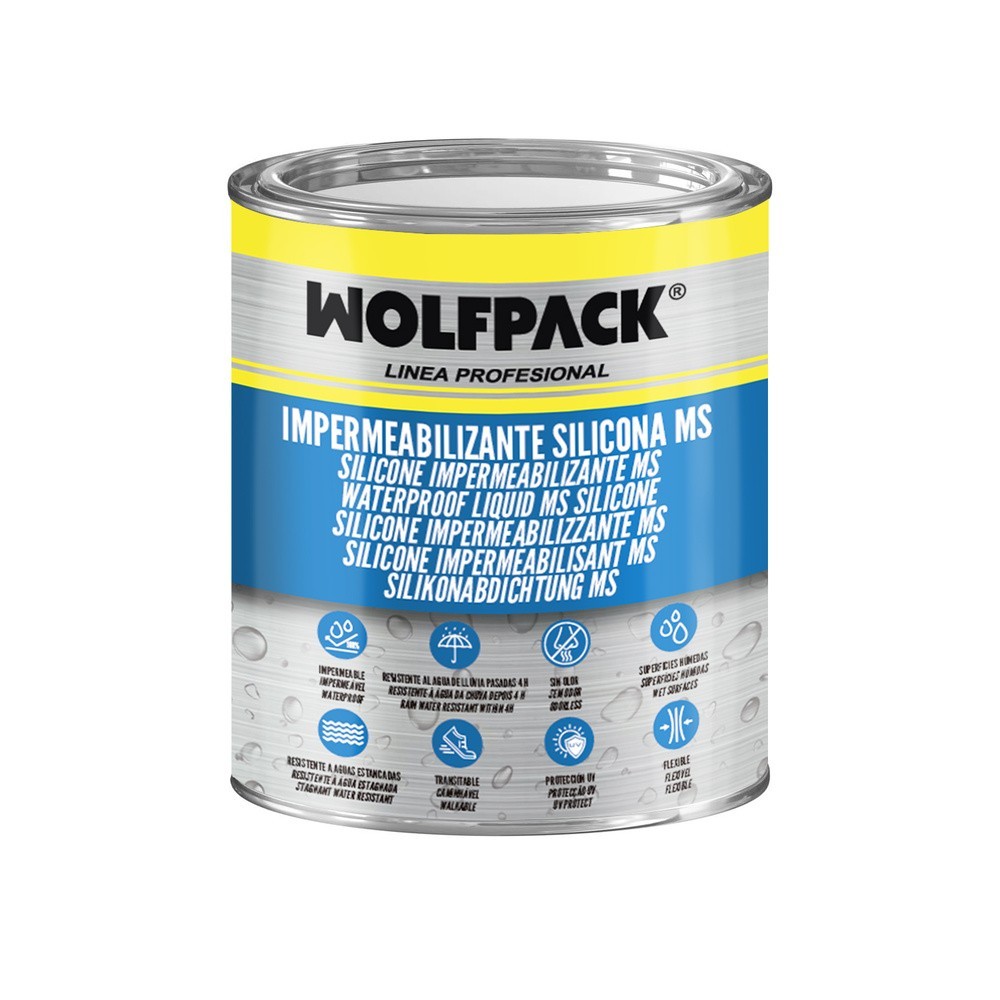Impermeabilizante Silicona Ms Polymer Blanco 1 Kg, Silicona Liquida, Revestimiento Acrilico, Impermeabilizante, Pintura Acrilica