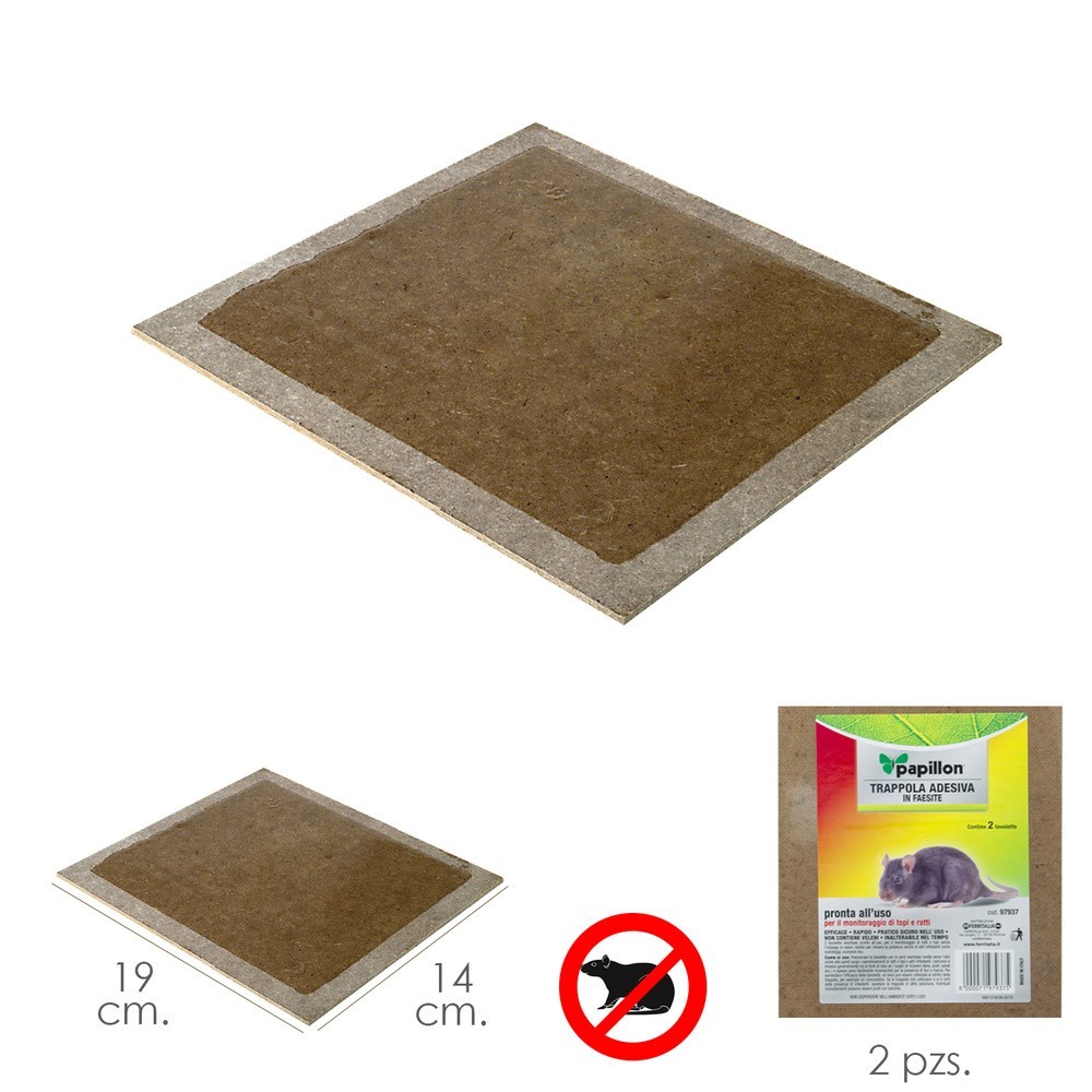 Trampa Ratones Adhesiva 19x14 cm, 2 unidades al por Mayor | Almacén de Ferretería