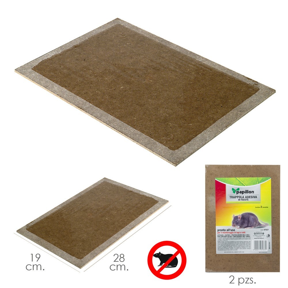 Trampa Ratones Adhesiva 19x28 cm, 2 unidades al por Mayor | Almacén de Ferretería