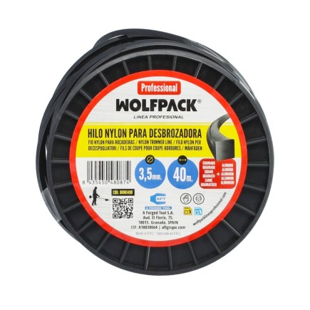 Hilo Nylon/alum,Cuadrad,Prof,3,5mm (40m)