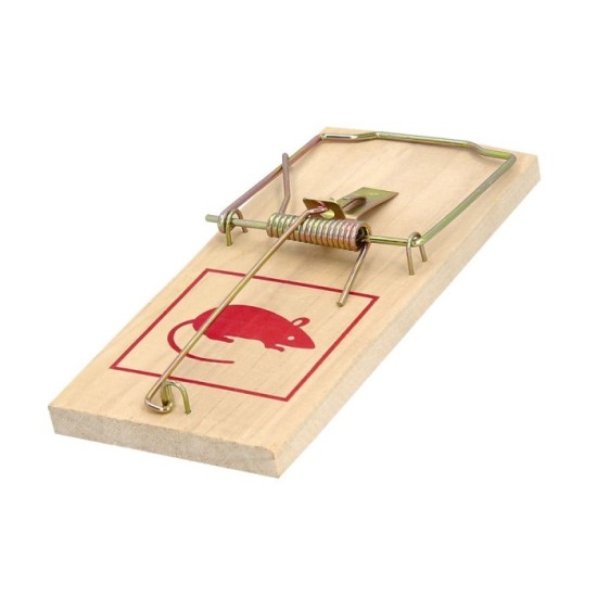 Trampas ratones madera 9,8 x 4,8 cm, (2 unidades) al por Mayor | Almacén de Ferretería