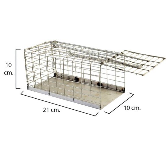 Trampa Ratas Jaula Metal Completa 21x10x10 cm al por Mayor | Almacén de Ferretería