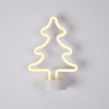 Arbol Navidad Neon Led 26cm, Blanco Calido