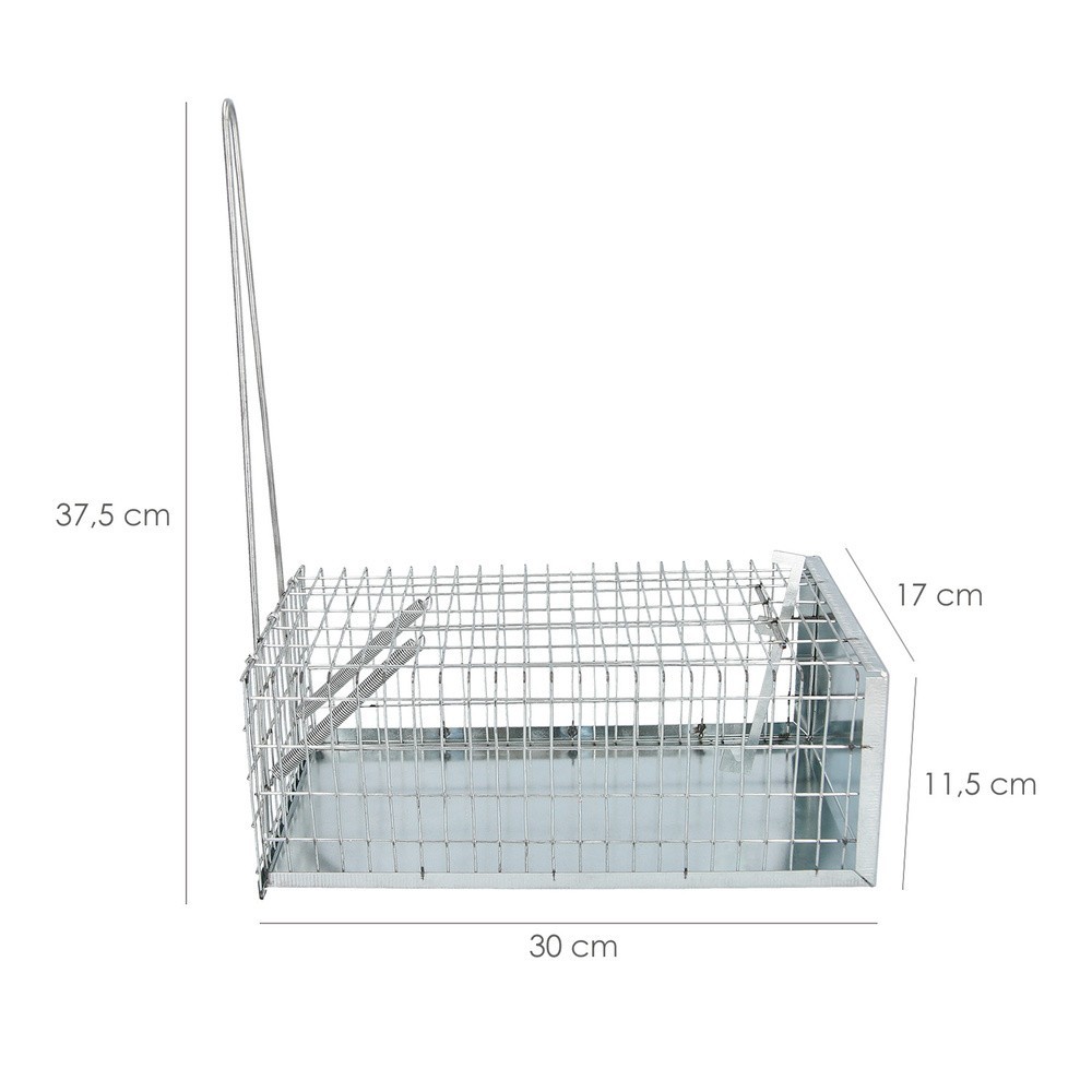 Trampa Ratas Jaula Metal Completa 30 x 17 x 11 cm, al por Mayor | Almacén de Ferretería