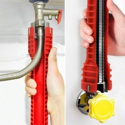 Llave Para Grifos Multifuncion Con Adaptador, Llave Hexagonal y Extractor de Tornillos