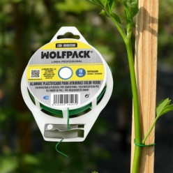 Alambre Atadura Plastificada Verde (Dispensador 50 M,)