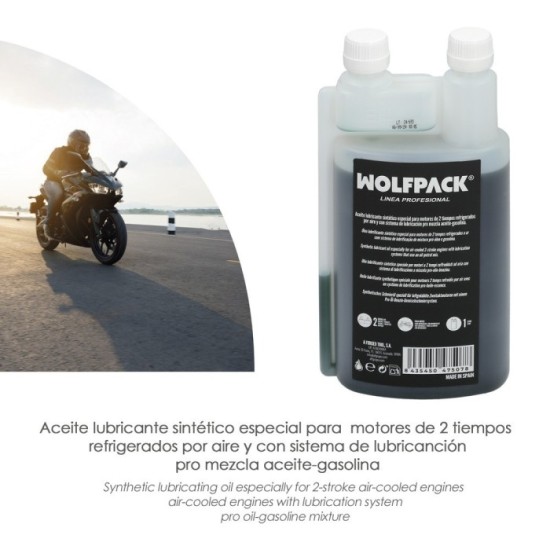 Aceite Lubricante 2 Tiempos 1 Litro (2 Boquillas) al por Mayor | Almacén de Ferretería
