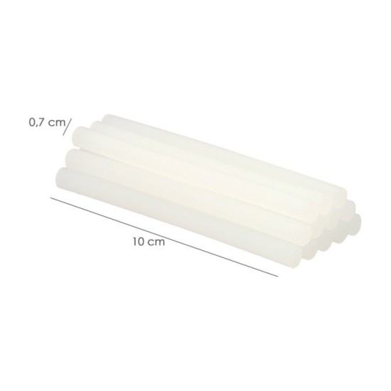 Barras De Pegamento Caliente Ø 7,2 mm, Blister 12 Unidades, Barras Silicona, Pegamento Pistola Termofusible, Silicona Pistola al