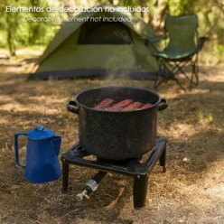 Hornillo Gas 4 Pies 40x40 cm, Potencia 7,000 Watts,