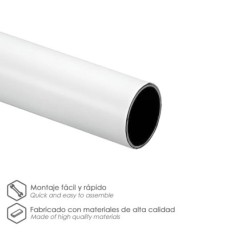 Barra Armario Latonado Blanco Redondo Ø 12mm, (Barra 3,0mt,)