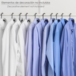 Barra Armario Latonado Blanco Redondo Ø 12mm, (Barra 3,0mt,)