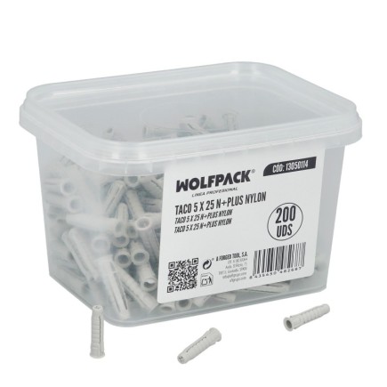 Taco 5 x 25 N+plus Nylon Caja 200 Uds,