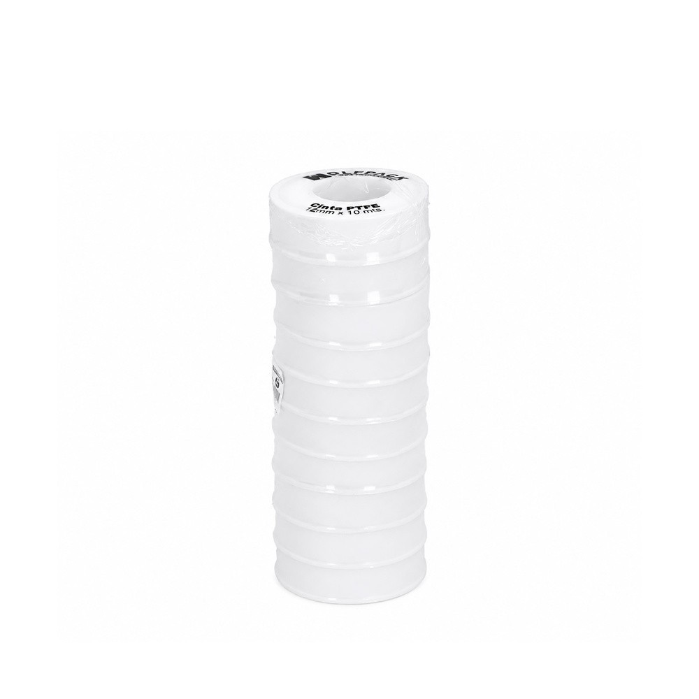Cinta PTFE Wolfpack  12 mm, x 10 m, (Paquete 10 Rollos) al por Mayor | Almacén de Ferretería