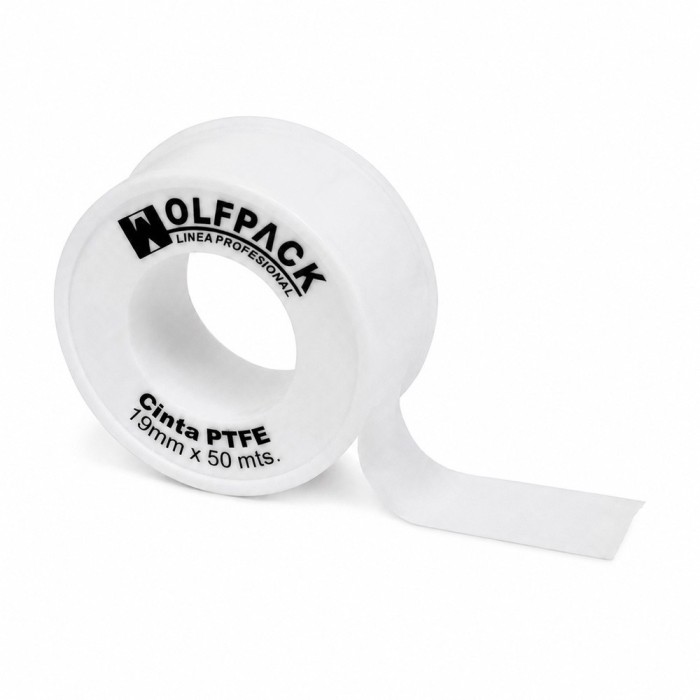 Cinta PTFE Wolfpack 19 mm, x 50 m, Grueso, (Paquete de 5 Rollos) al por Mayor | Almacén de Ferretería