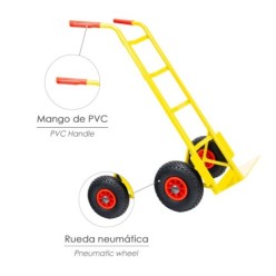 Carretilla Almacen Rueda Neumatica Llanta de Plastico "Easy"