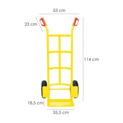 Carretilla Almacen Rueda Neumatica Llanta de Plastico "Easy"