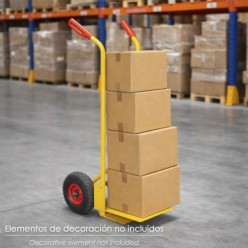 Carretilla Almacen Rueda Neumatica Llanta de Plastico "Easy"