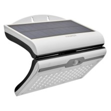 Aplique / Lampara Solar Led Jardin Blanca Con Sensor de Movimiento y Crepuscular, IP44