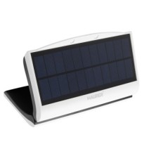 Aplique / Lampara Solar Led Jardin Blanca Con Sensor de Movimiento y Crepuscular, IP44