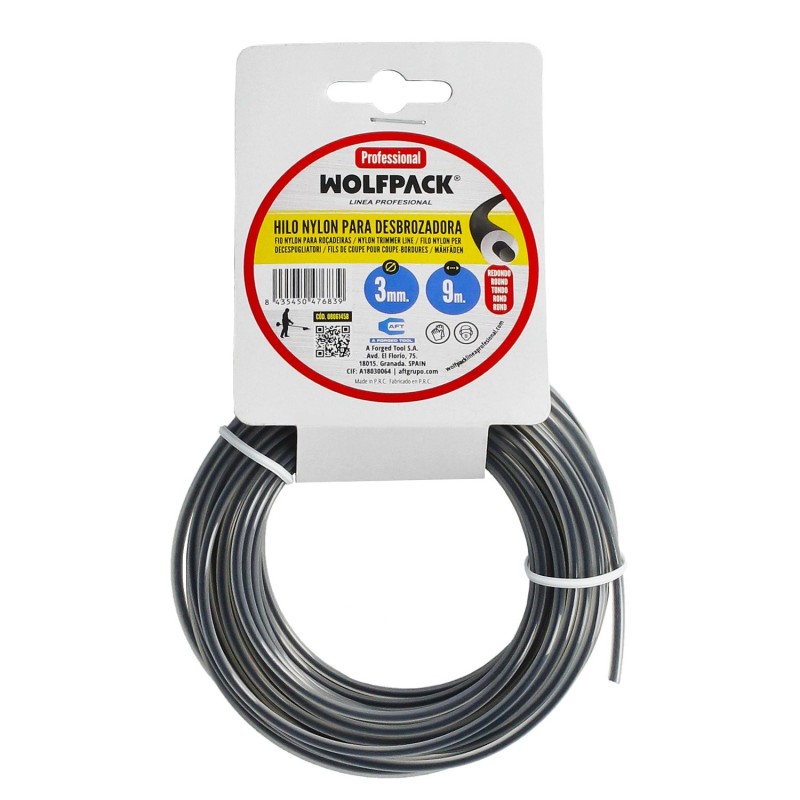 Hilo Nylon Redondo Profesional 3,0mm (Rollo 9mt,)