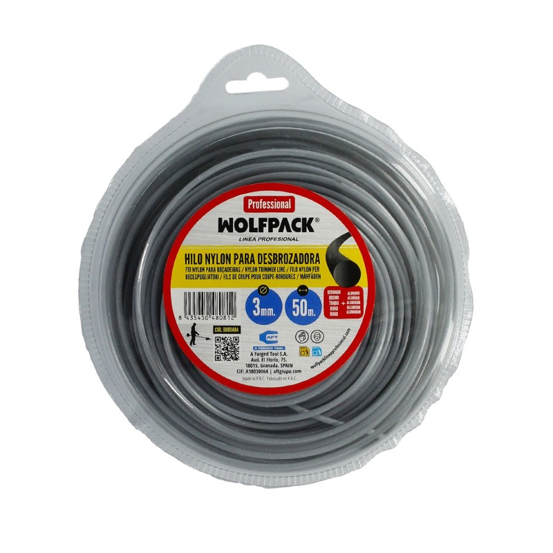 Hilo Nylon/Aluminio Redondo Profesional 3,0mm (Rollo 50mt,)