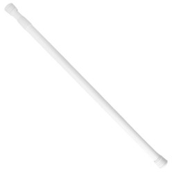 Barra Para  Cortina Ducha Extensible Aluminio Blanco 125 a 220 cm,