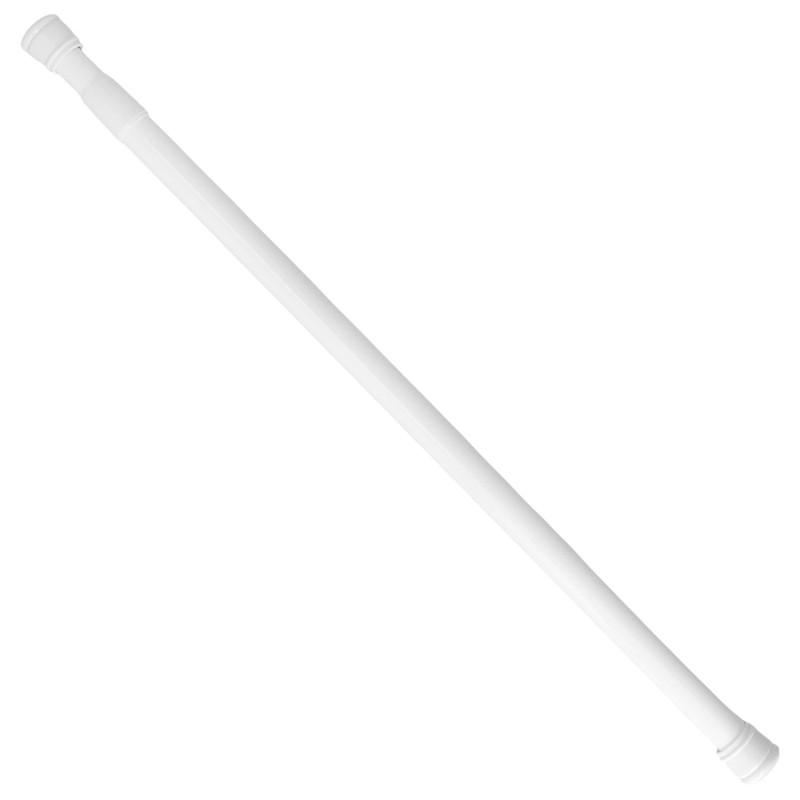 Barra Para  Cortina Ducha Extensible Aluminio Blanco 125 a 220 cm,
