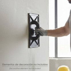 Talocha Plastico 27x18 cm, Mango Redondo Negro Con Alveolos