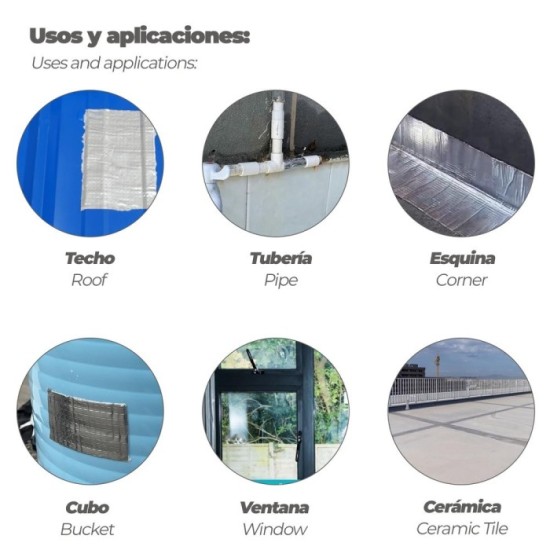 Cinta Butilo-aluminio 100 mm, 5 metros, al por Mayor | Almacén de Ferretería