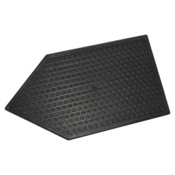 Talocha Plastico Punta Mango Redondo 26x14 cm, Negro Con Alveolos