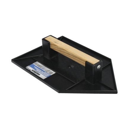 Talocha Plastico Punta Mango Madera 27x18 cm, Negro Con Alveolos,