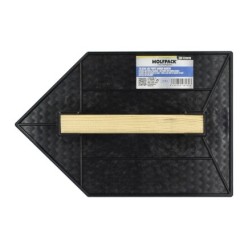 Talocha Plastico Punta Mango Madera 27x18 cm, Negro Con Alveolos,