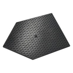 Talocha Plastico Punta Mango Madera 27x18 cm, Negro Con Alveolos,