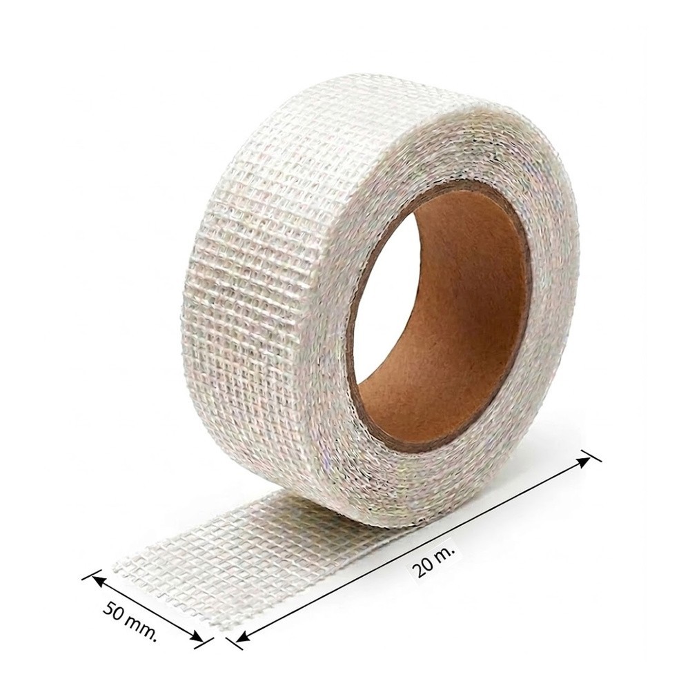 Cinta Fibra Vidrio Adhesiva  50 mm, x 20 m, al por Mayor | Almacén de Ferretería